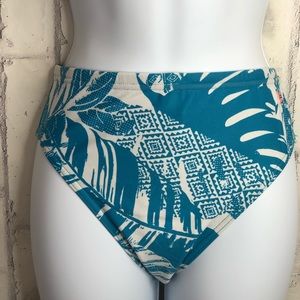 Speedo Endurance blue white tropical print swim